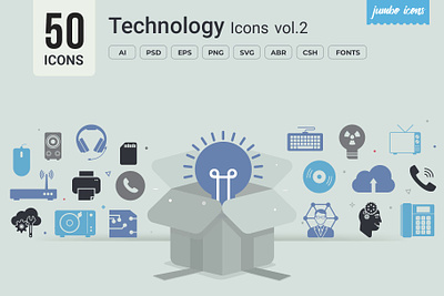 Technology Glyph Icons V2 design graphic design graphics illustration readytouse vector