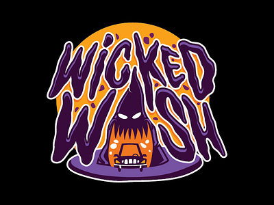 Halloween Car Wash Logo amarillo branding car graphic design halloween haunted logo texas vector wash wicked