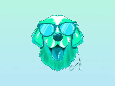 Inktober Day 21: Bad dog (a baddie 😎) 🐕 design digital illustration illustration illustrator inktober procreate procreate art