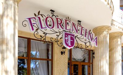 Signage design | Project management | «Florentina» graphic design sign design