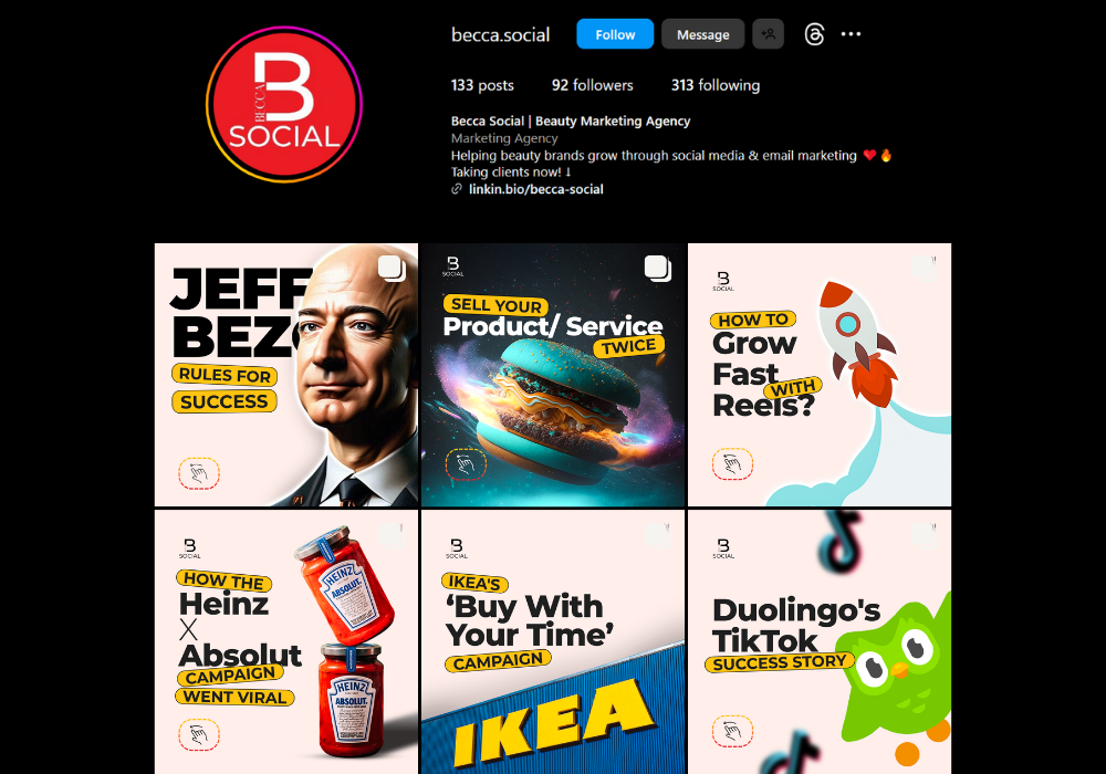Example of Linked In/ Instagram Carousel Design 