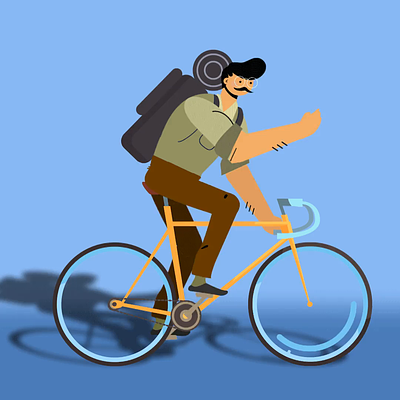 riding bike animation motion graphics