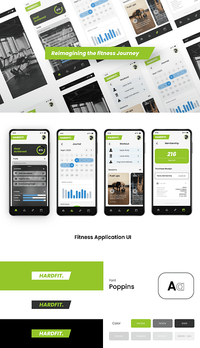Hardfit. - Fitness Application branding dailyui figma fitness logo ui