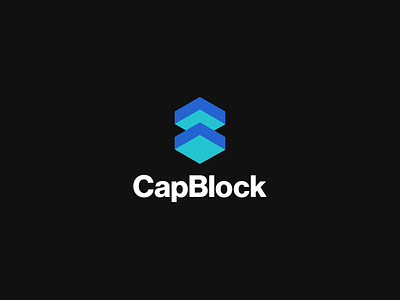 CapBlock adobe illustrator blockchain blue branding crypto crypto logo cryptocurrency design graphic design isometric logo logo design minimalist square vector