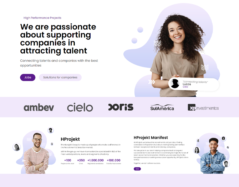 Recruitment Website | Hprojekt design elementor ui ui design uiux web design web design wordpress website website developer website elementor wordpress wordpress developer