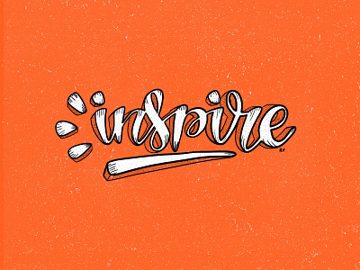 Inspire 🦸🏻‍♂️ design graphic design illustration lettering typography
