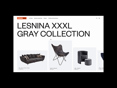 Lesnina Rebranding Concept: A Luxurious Transformation animation branding design ecommerce furniture graphic design grid layout minimal minimalistic motion motion graphics photo typography ui web website
