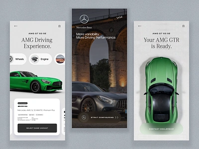 Mena Mercedes Benz Configurator App app automobile car app configurator dubai mercedes mena mercedes mercedes middle east mercedes minimal product design typography ui ux vehicle app