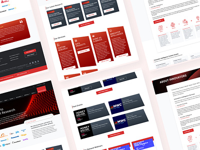 Website Redesign data landing page red research web design website