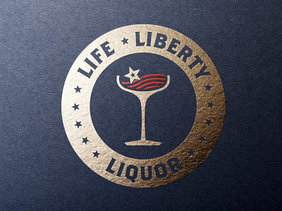 Life, Liberty, and Liquor americana branding cocktail identity liberty liquor logo patriotic sam stone sam stone designs