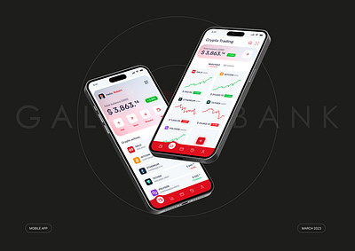GALO BANK - App Design android app app design application bank bank app crypto crypto app cryptocurrency design financial financial app graphic design interface interface design ios mobile ui ui ux ux