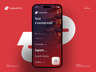 Express VPN - Redesign app connect design disconnect mobile privacy security trend ui uidesign uiux vpn vpn app vpn concept