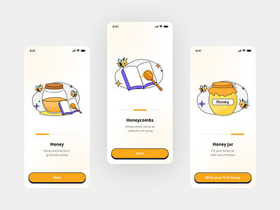 Beekind Onboarding Illustrations art illustration onboarding ui ui design uiux uiux design