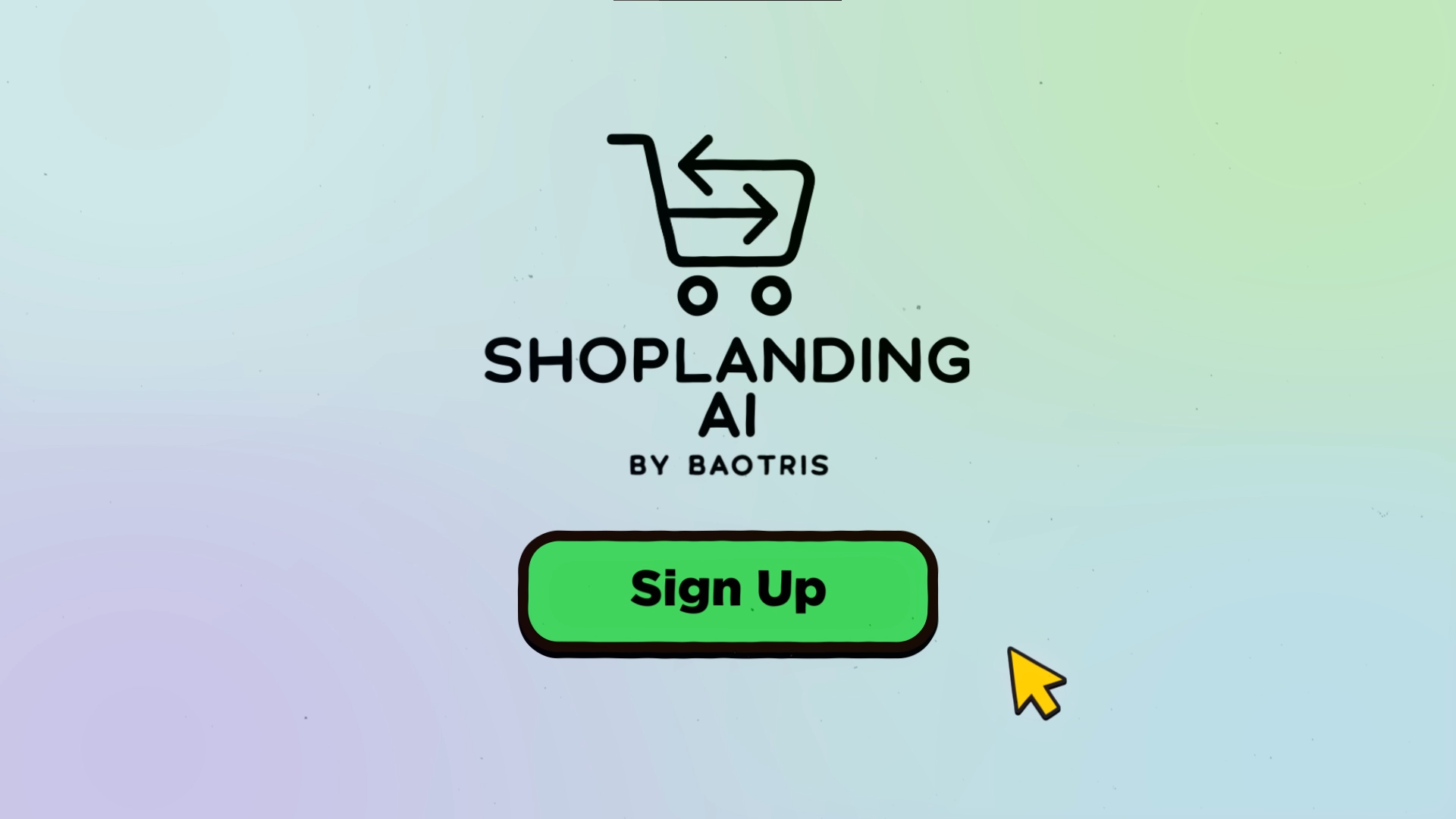 AI Landing Pages Generator Website Promo aftereffects ai animation conversions cursor motion graphics promo shoplandingai