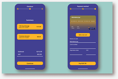 CREDIT CARD CHECKOUT design ui