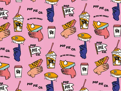 Pop Pie Pattern branding illustration pattern design