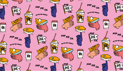 Pop Pie Pattern branding illustration pattern design