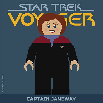 Ster Trek Voyager Brick People graphic design hobby lego star trek voyager