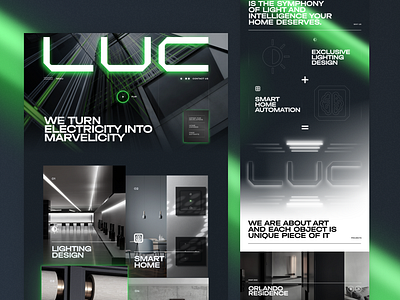 LUC - Lighting company | Home page light lighting luc sword ui ux web design