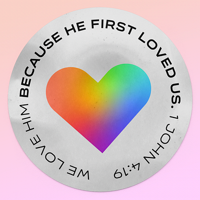 Rainbow Gospel—sticker v.1 🩵🌈 ✝️ bible church heart june lbgtq ministry mockup outreach pride pridemonth psd rainbow sticker