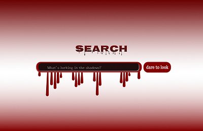 Search page. Daily UI. Day 22 dailyui dailyuichallenge figma halloween horror search ui ui design uiux