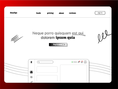 concept of a cold email SaaS app branding design saas ui ux we web design website