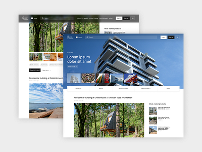 Archdaily Landing Page - Redesign archdaily architecture branding desktop interface logo redesign website design