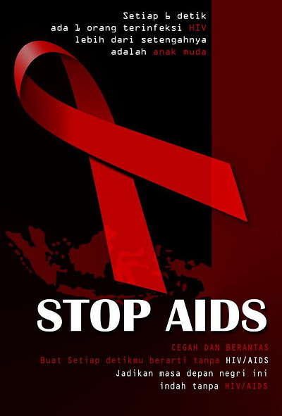 STOP AIDS POSTER branding graphic design