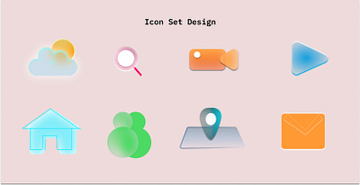 #DailyUI, Day 55, Icon Set UI icon set ui
