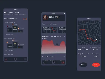 RunFit- A new way to exercise branding ui ux