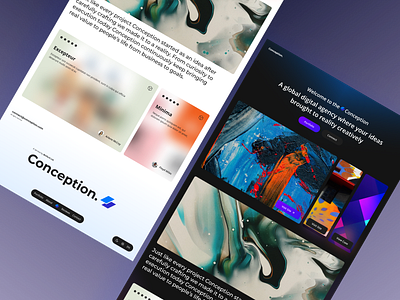 Conception Landing Page landing page ui