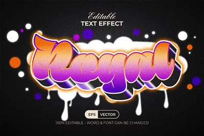 Royal Text Effect Graffiti Style art design editable effect font gradient graffiti lettering modern paint style text type typeface typography vector