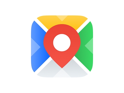 Google Maps - App icon redesign concept #17 - LARGE app branding design graphic design illustration logo typography ui ux vector
