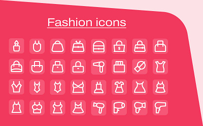 Fashion icons Design design icon icon design ui icon ux icon