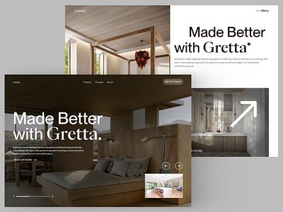 Gretta. Architectural Hero Sections graphic design ui web design