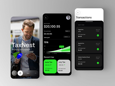 Tax Management App appdesign application design figma finance app fintech mobileapp problemsolving productdesign tax manager ui uiux uiuxdesign ux uxdesign