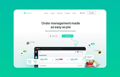 Boostma - Landing page case study landing page order management ui design uiux design