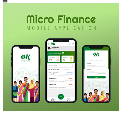 Microfinance Mobile Application banking branding finance graphic design loan logo microfinance ui