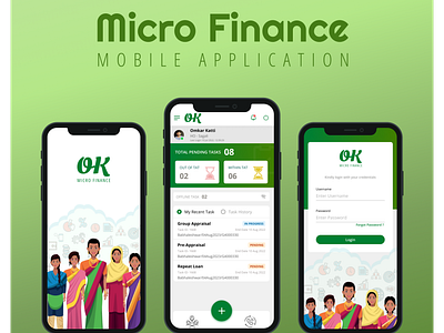 Microfinance Mobile Application banking branding finance graphic design loan logo microfinance ui