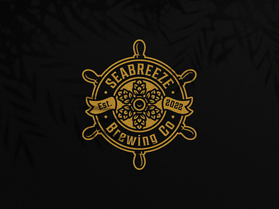 Seabreeze Logo Design beer brew brewing hops logo logo design maritime ship wheel