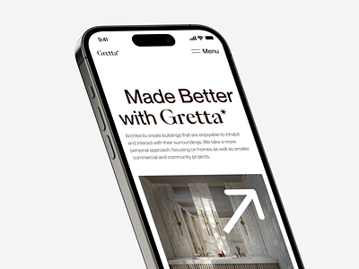 Gretta. Architectural Firm graphic design mobile design ui