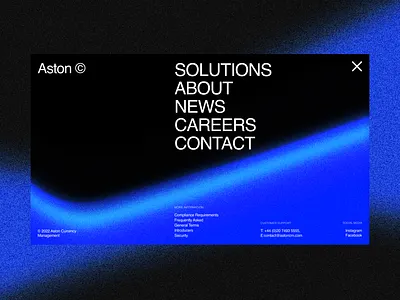 Menu design for the Currency Managements website branding gradient graphic design landing page menu typography ui uiux design vector webdesign website design