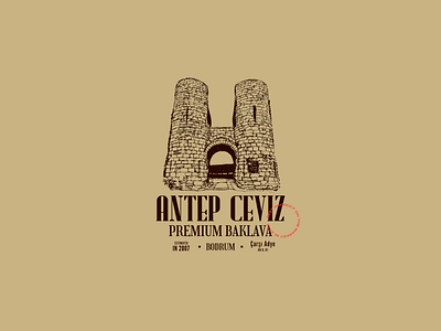 Antep Ceviz - Handmade Baklava Brand baklava bodrum brand design branding brandmark castle cuisine food fortress graphic design history identity illustration logo tourism turkey turkish