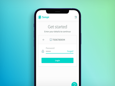 Simpl – Mobile Login ui