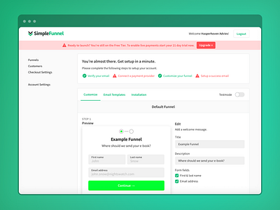 SimpleFunnel ui