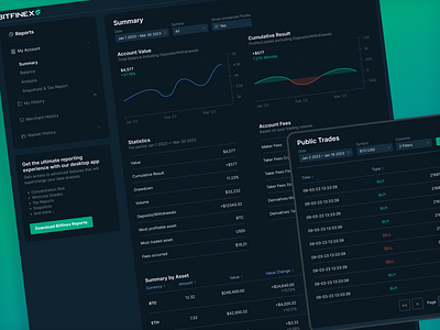 Bitfinex Reports ui