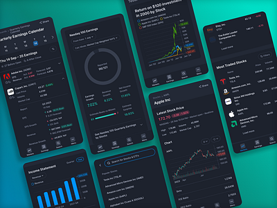 Financial Research Platform – Mobile ui