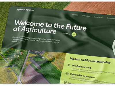 Agrotech Modern Landing page agriculture agritech agrotech farmer farming landing page