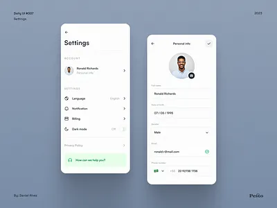 Practice on settings | Daily UI #07 dailyui graphic design settings ui ux