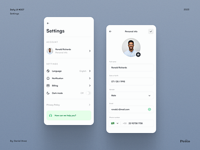 Practice on settings | Daily UI #07 dailyui graphic design settings ui ux